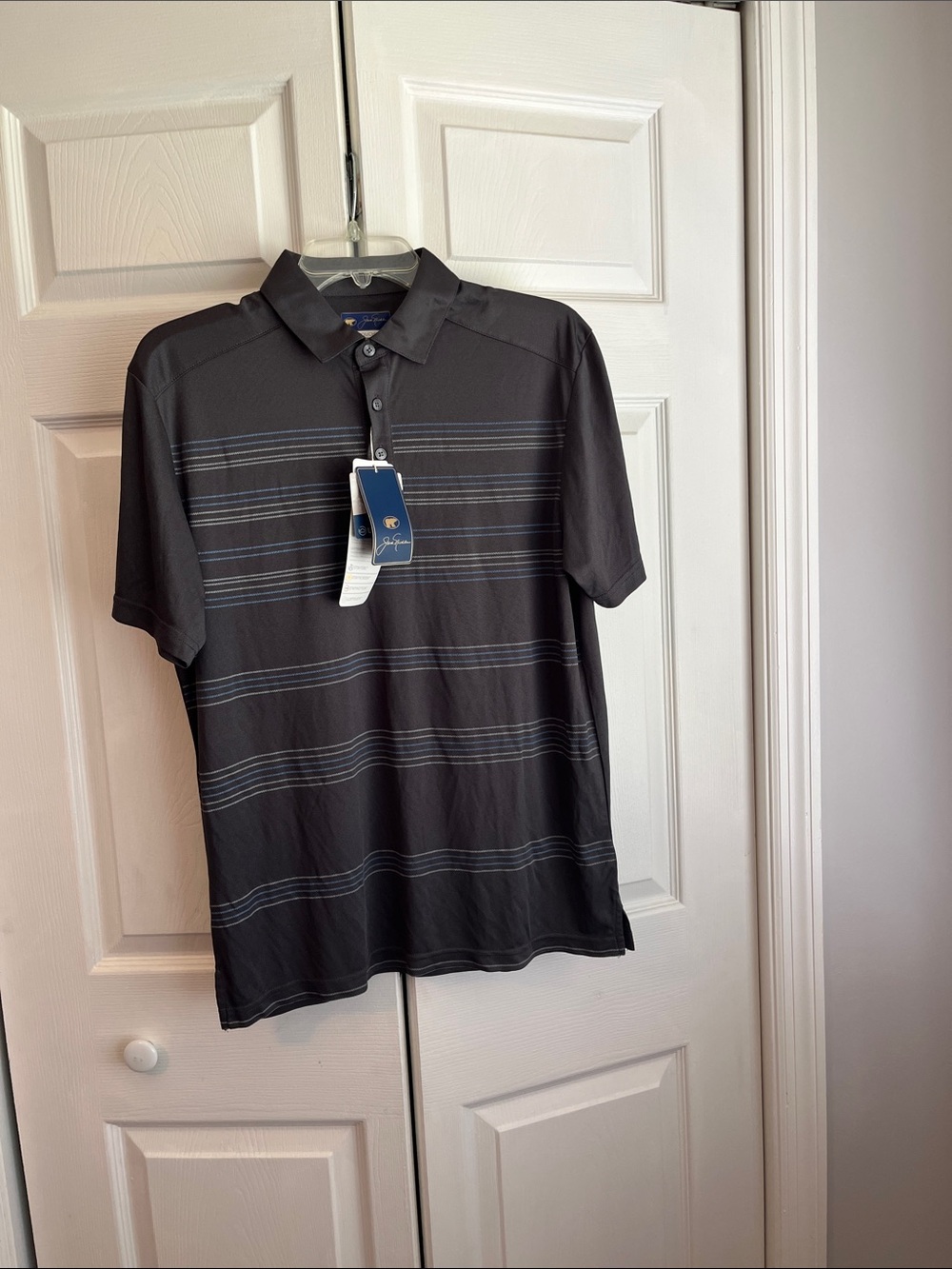 Peter Millar Men's Black Stripe Polo